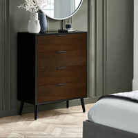 Alba Bedroom Collection - Walnut/Black