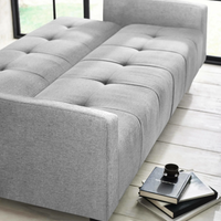 Alfie 3 Seater Storage Sofabed - Grey Linen