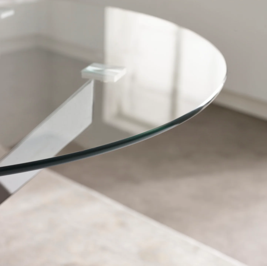 Anderson Round Glass Dining Table