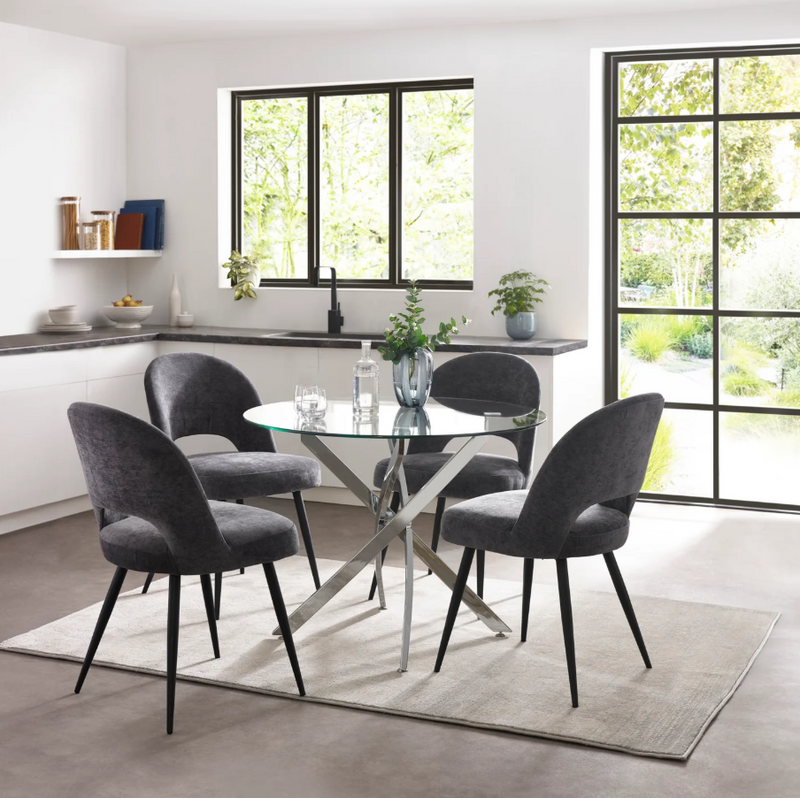 Anderson Round Glass Dining Table
