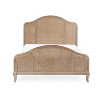 Fleur Rattan Bed - Light Oak