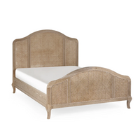Fleur Rattan Bed - Light Oak