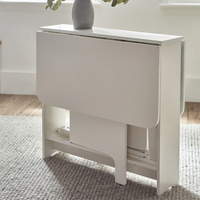 Gatan Gateleg Table and 2 Chairs - White