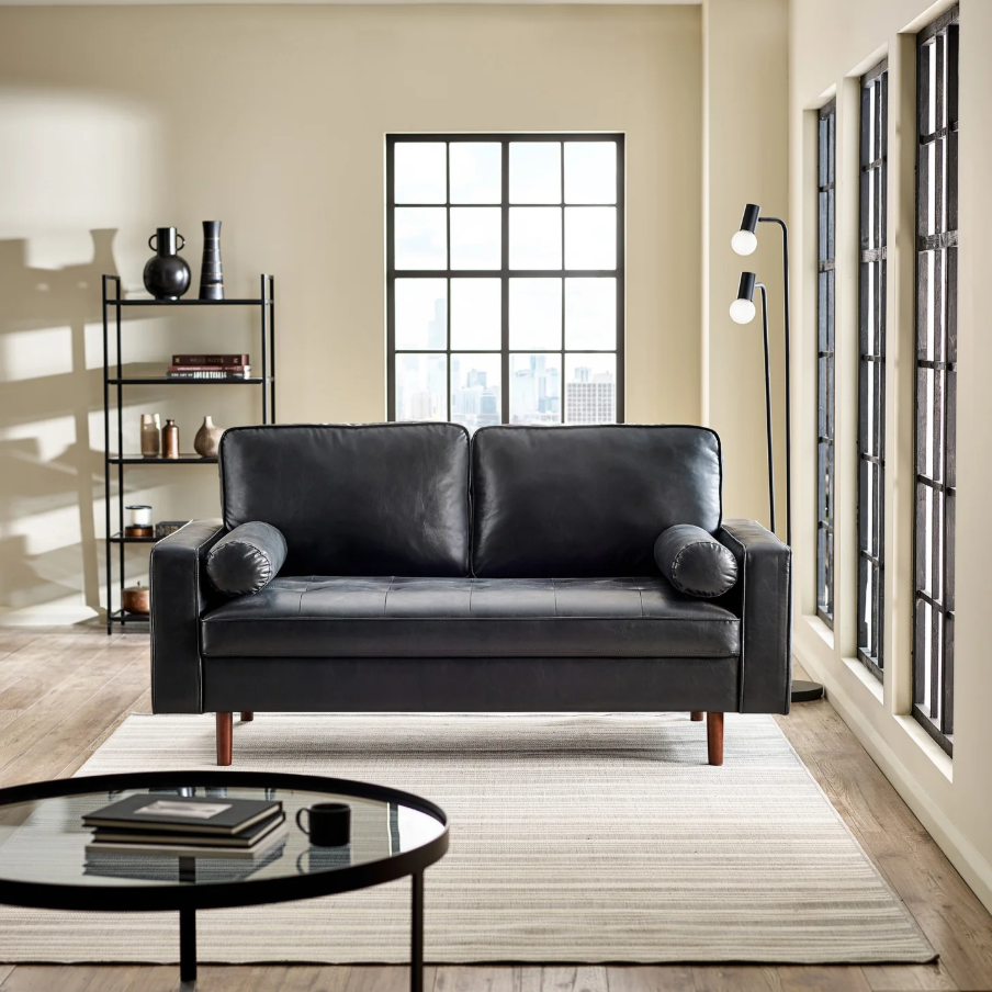 Henley Upholstery Collection - Black Faux Leather