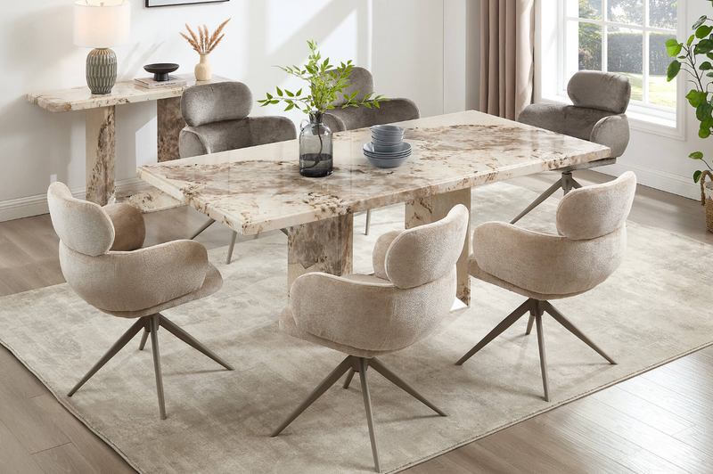 Artemis Dining Collection - Mottled Mocha