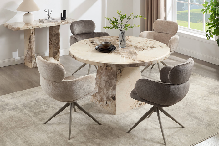 Artemis Dining Collection - Mottled Mocha