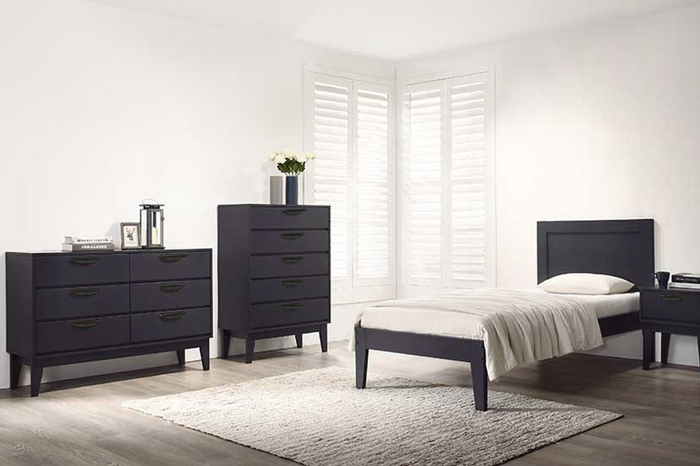 Luna Bedroom Collection - Dark Grey