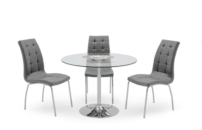 Orbit Round Glass Dining Table