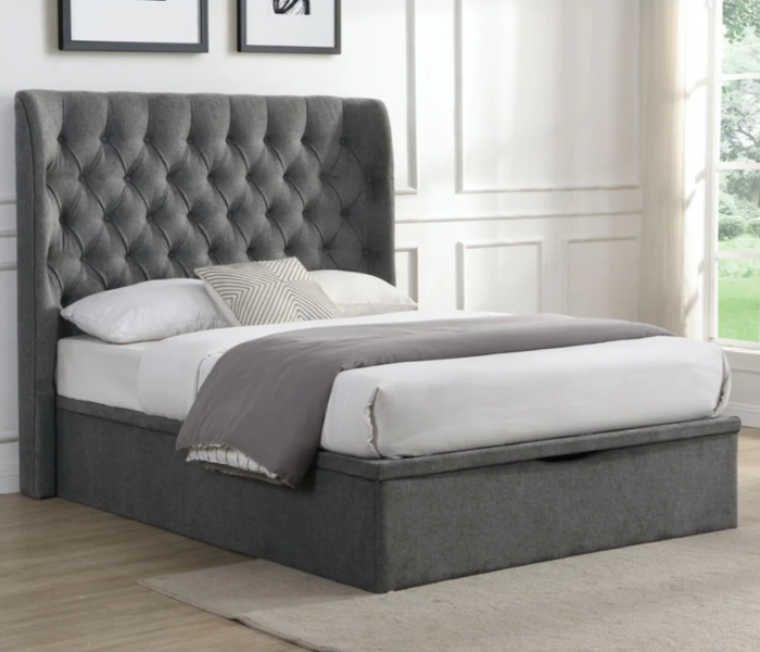 Clara Storage Bed - Grey