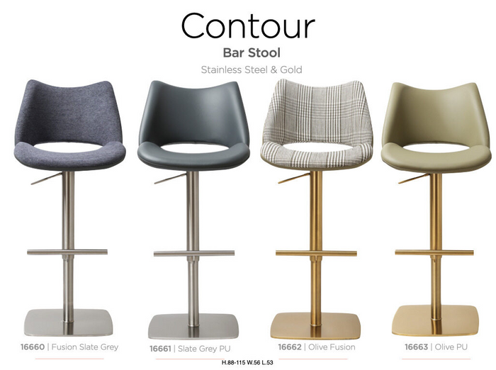 Contour Bar Stool (various colours)