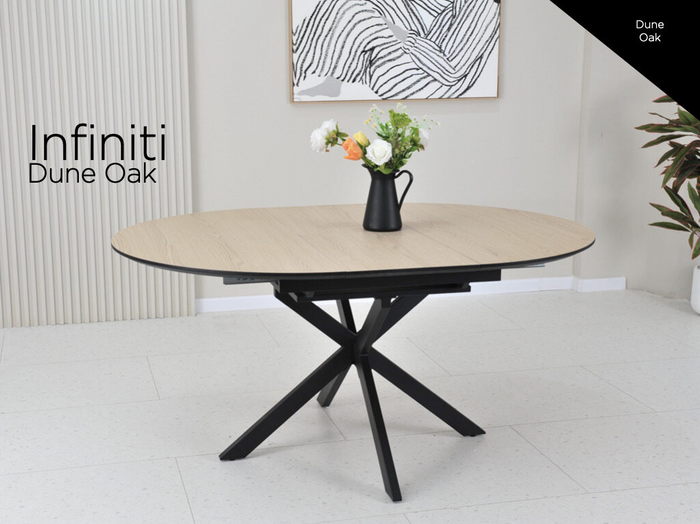 Infiniti Extending Dining Table Collection - Dune Oak