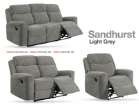 Sandhurst Reclining Upholstery Collection - Light Grey