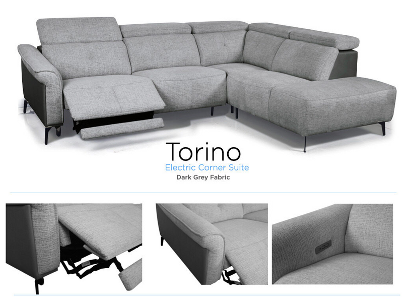 Torino Electric Upholstery Collection - Dark Grey Fusion
