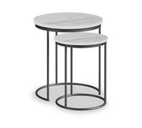 Marmaris Occasional Tables - Grey/White Marble