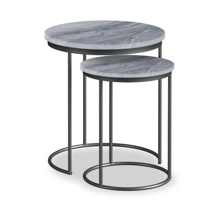 Marmaris Occasional Tables - Grey/Grey Marble