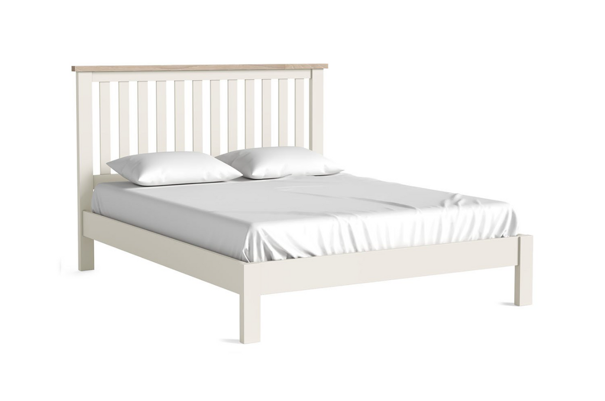 Modern Country Low Foot End Bedframes - Coconut White