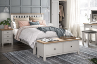Modern Country Low Foot End Bedframes - Stone Grey