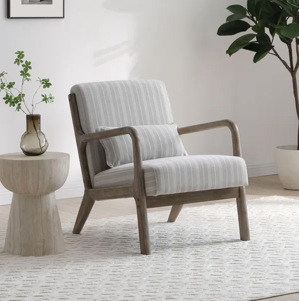 Inca Static Chair - Natural Chenille Stripe