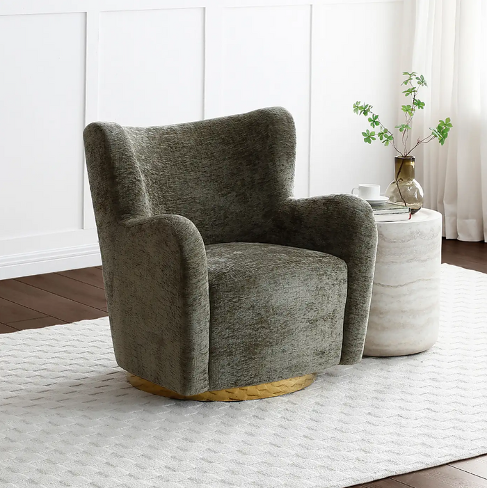 Teddy Swivel Chair - Olive