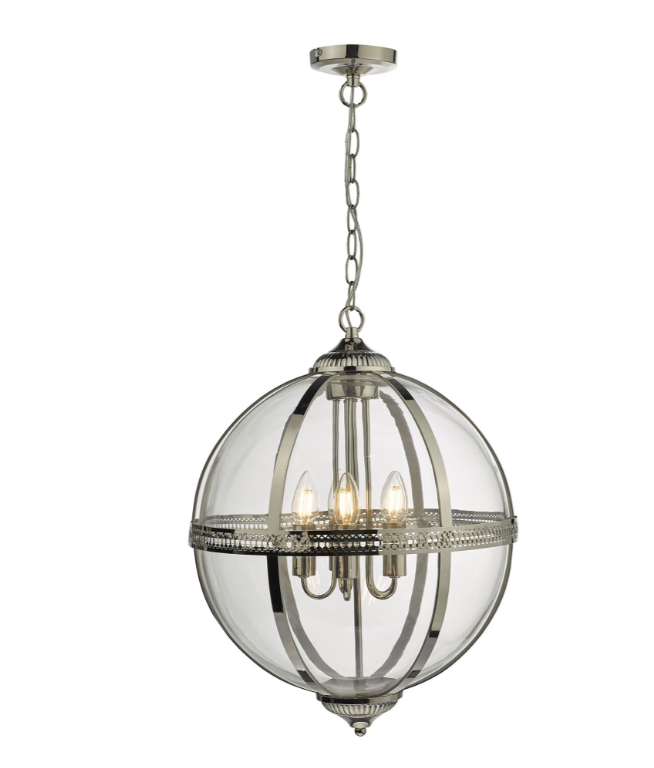 Vanessa Pendant Lighting Collection - Polished Chrome/Glass