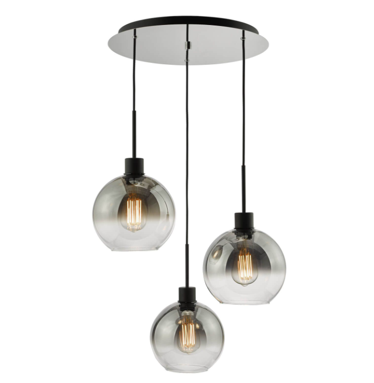 Lycia Lighting Collection - Matt Black and Smoked Ombre