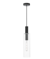 Ruben Lighting Collection - Satin Black and Ribbed Glass