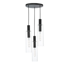 Ruben Lighting Collection - Satin Black and Ribbed Glass