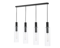 Ruben Lighting Collection - Satin Black and Ribbed Glass