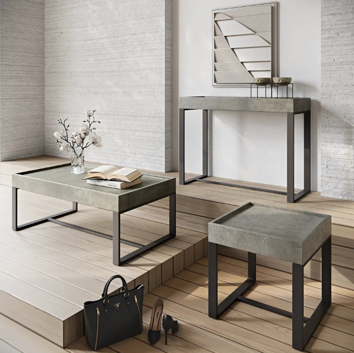 Corum Occasional Tables - Grey Concrete Effect
