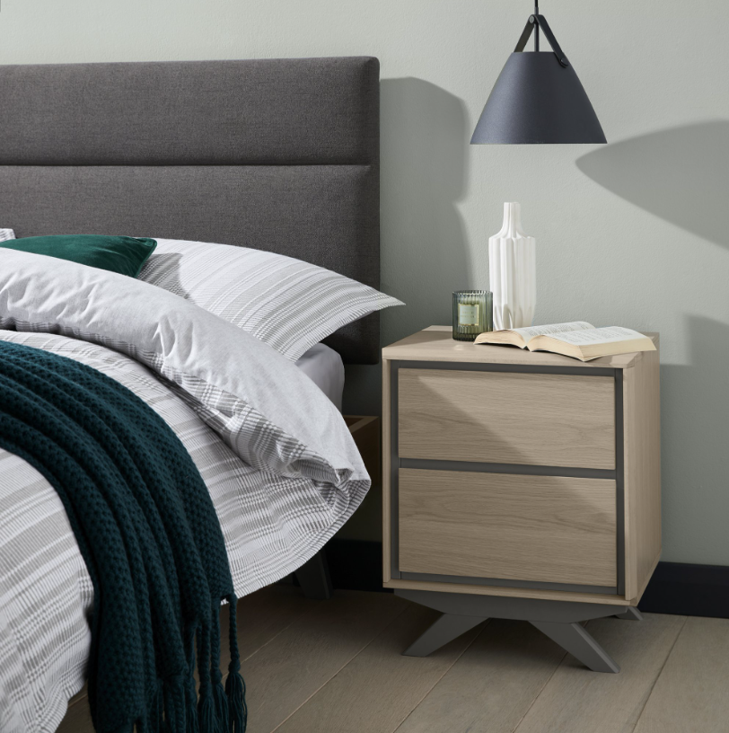 Brunel Bedroom Collection - Scandi Oak and Dark Grey