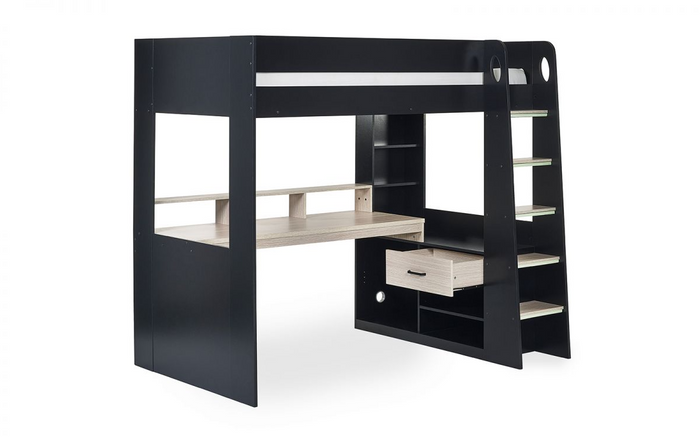 Blaze Gaming Bunk - Black/Pale Wood