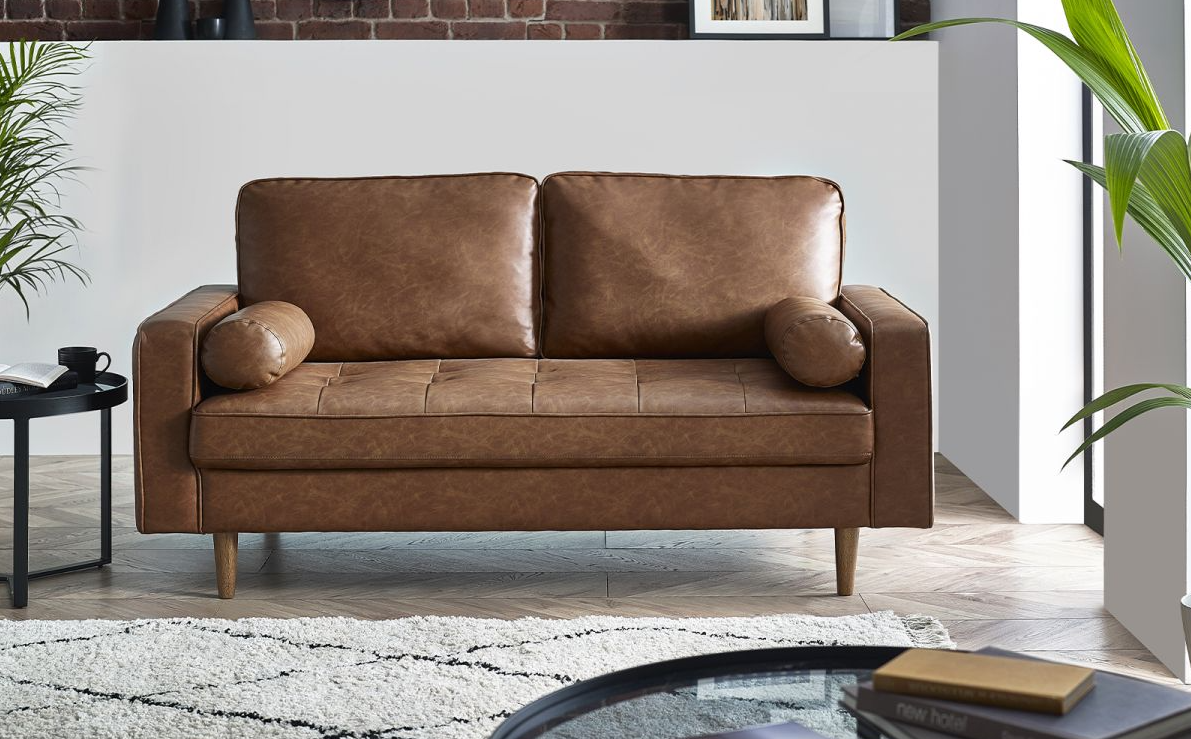 Henley Upholstery Collection - Brown Faux Leather