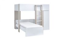 Horizon Bunk Bed - Pale Wood/White