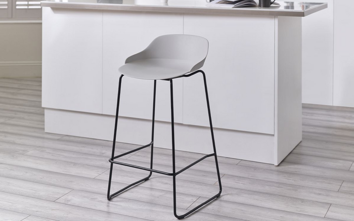 Rocco Barstool (pairs) - Light Grey