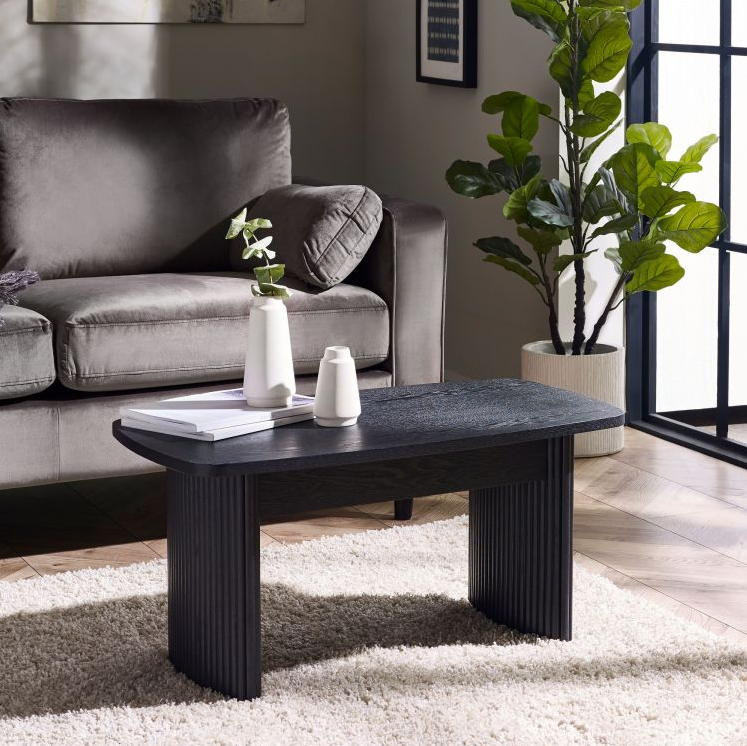 Louis Fluted Living Collection - Black