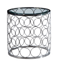 Bacall Occasional Tables - Chrome/Clear Glass