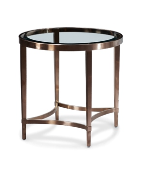 Ritz Occasional Tables - Antique Brass/Clear Glass