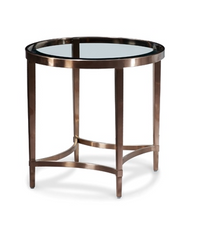 Ritz Occasional Tables - Antique Brass/Clear Glass