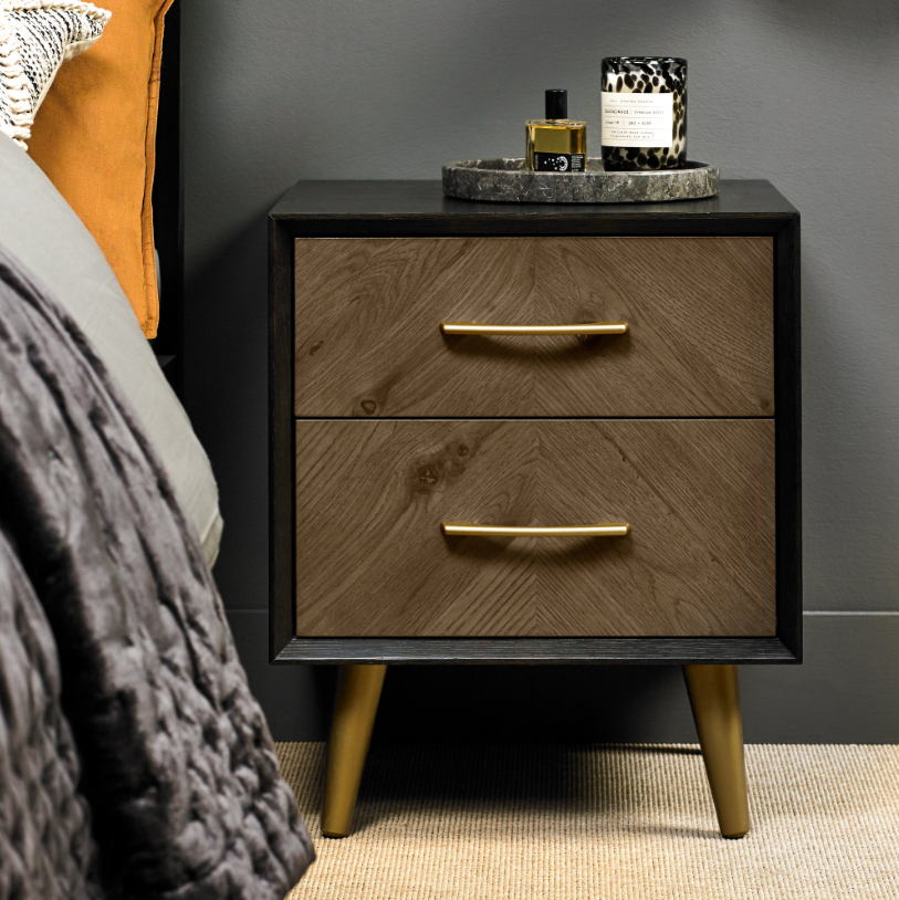 Sienna Bedroom Collection - Fumed Oak and Peppercorn