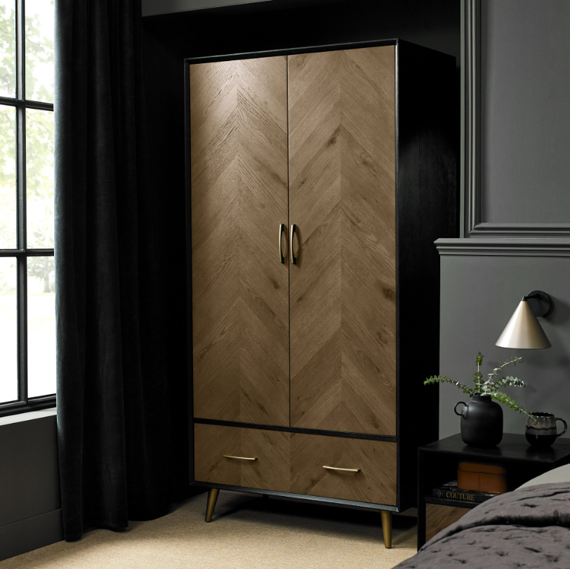 Sienna Bedroom Collection - Fumed Oak and Peppercorn