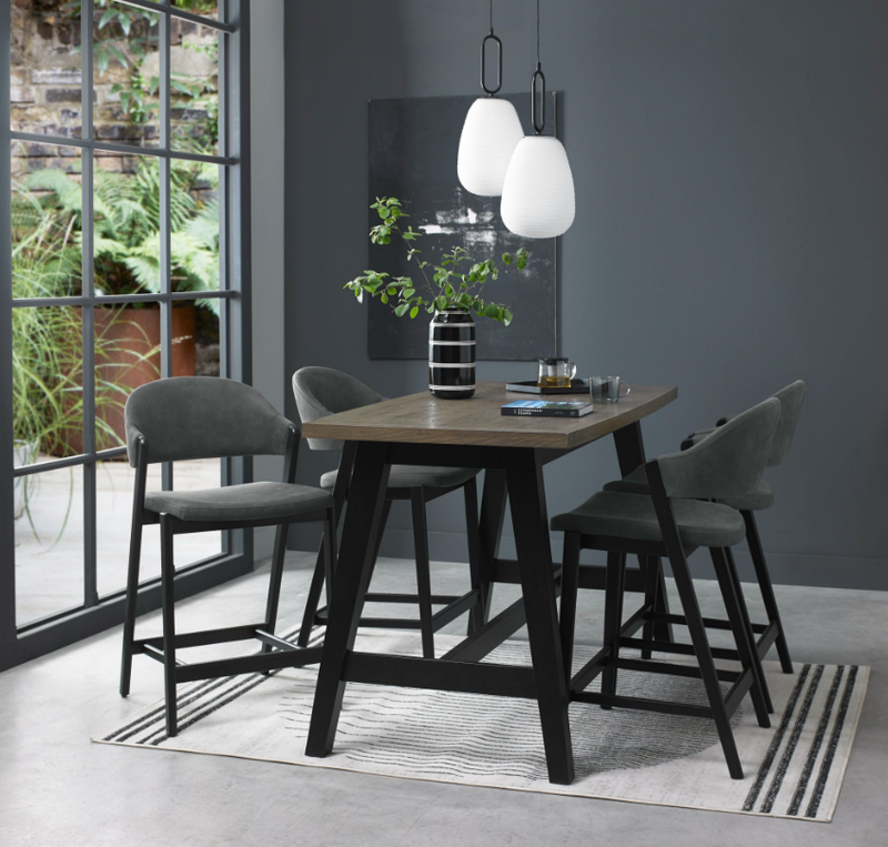 Camden Dining Collection - Weathered Oak and Peppercorn