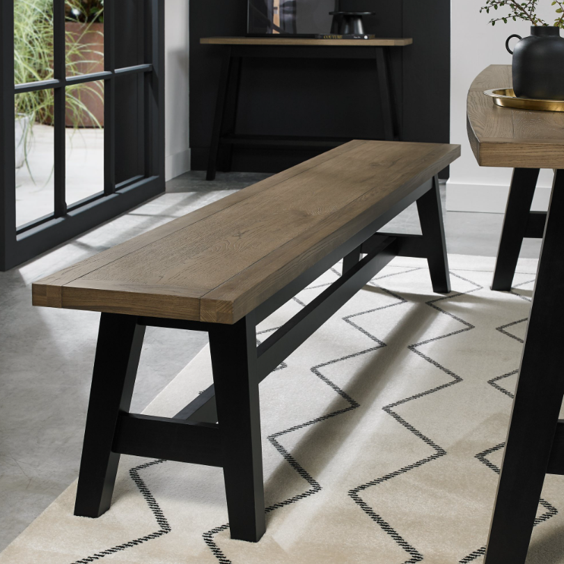 Camden Dining Collection - Weathered Oak and Peppercorn