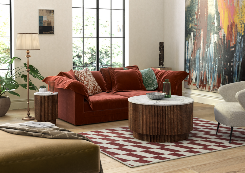 Yale Living Collection - Marble/Walnut
