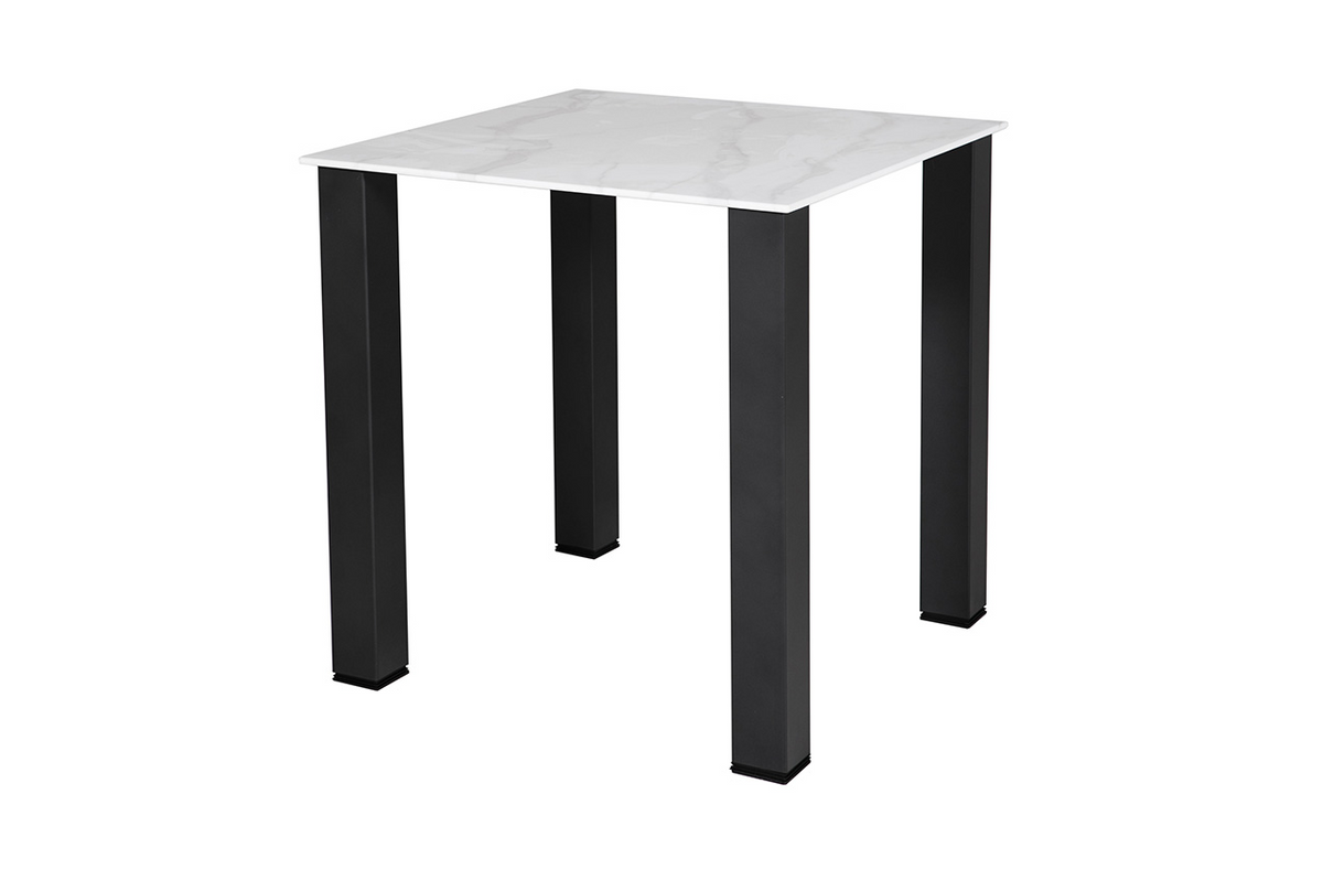 Circe Dining Table Collection - White Marbled Glass