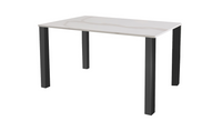 Circe Dining Table Collection - White Marbled Glass
