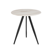 Circe Occasional Tables - White Marbled Glass