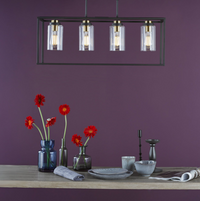Abel Lighting Collection - Satin Black and Glass