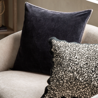Nico Velvet Cushion - Black *IN STOCK*