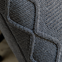 Chenille Cable Cushion - Grey *IN STOCK*