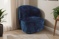 Edie Swivel Accent Chair - Blue
